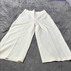 Zara Cream Wide-Leg Pants